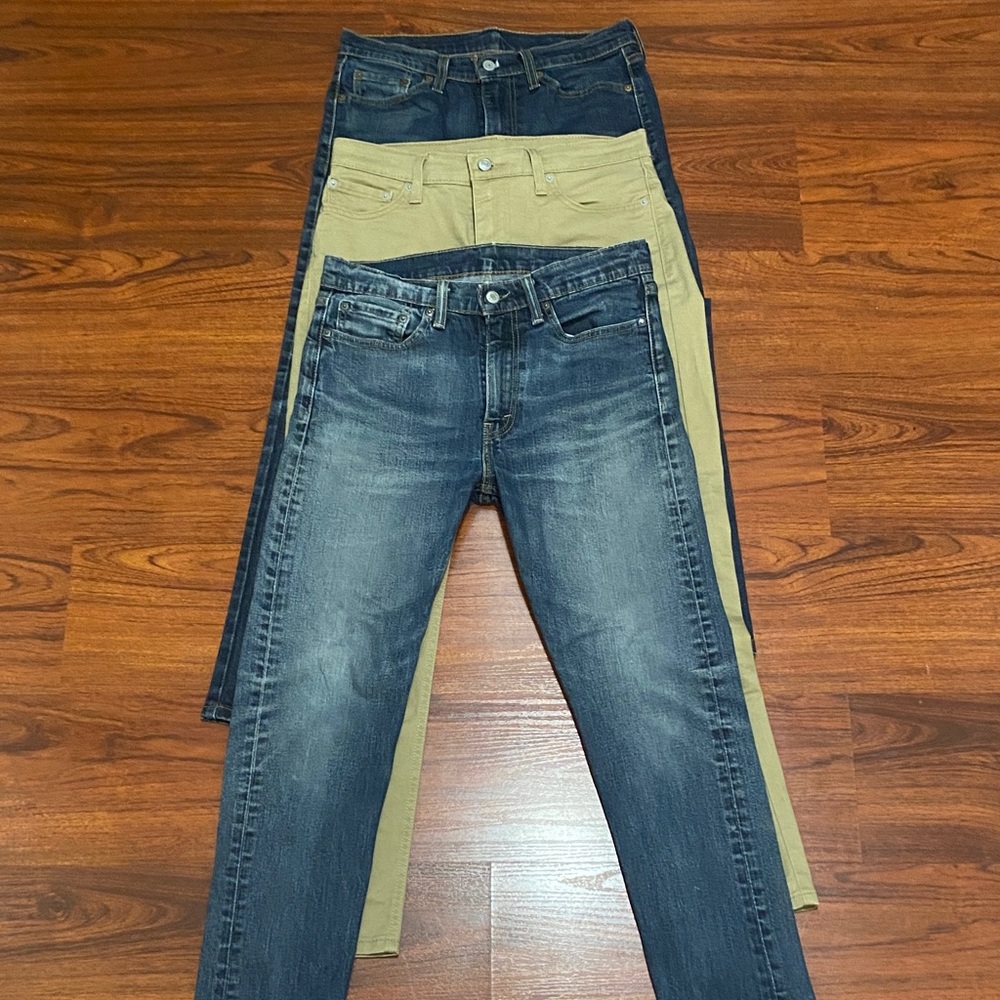 Levi's Men's Jeans - Blue, Black, Tan